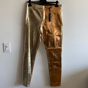 J Brand x Halpern coated denim jeans